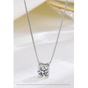 LDR24384 S925純銀優雅鋯石項鏈