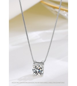 LDR24384 S925純銀優雅鋯石項鏈