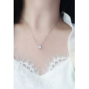 LDR24384 S925純銀優雅鋯石項鏈