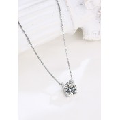 LDR24384 S925純銀優雅鋯石項鏈