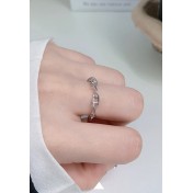 LDR24387 S925純銀交織DNA開口戒指