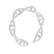 LDR24387 S925純銀交織DNA開口戒指