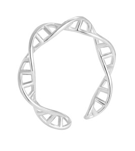 LDR24387 S925純銀交織DNA開口戒指