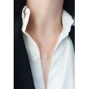 LDR24388 S925純銀凹凸面方牌項鏈