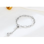 LDR24389 S925純銀簡約圓珠戒指