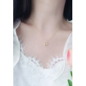 LDR24391 S925純銀簡約圓環項項鏈
