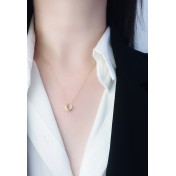 LDR24391 S925純銀簡約圓環項項鏈