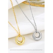 LDR24391 S925純銀簡約圓環項項鏈