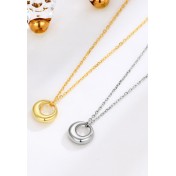 LDR24391 S925純銀簡約圓環項項鏈