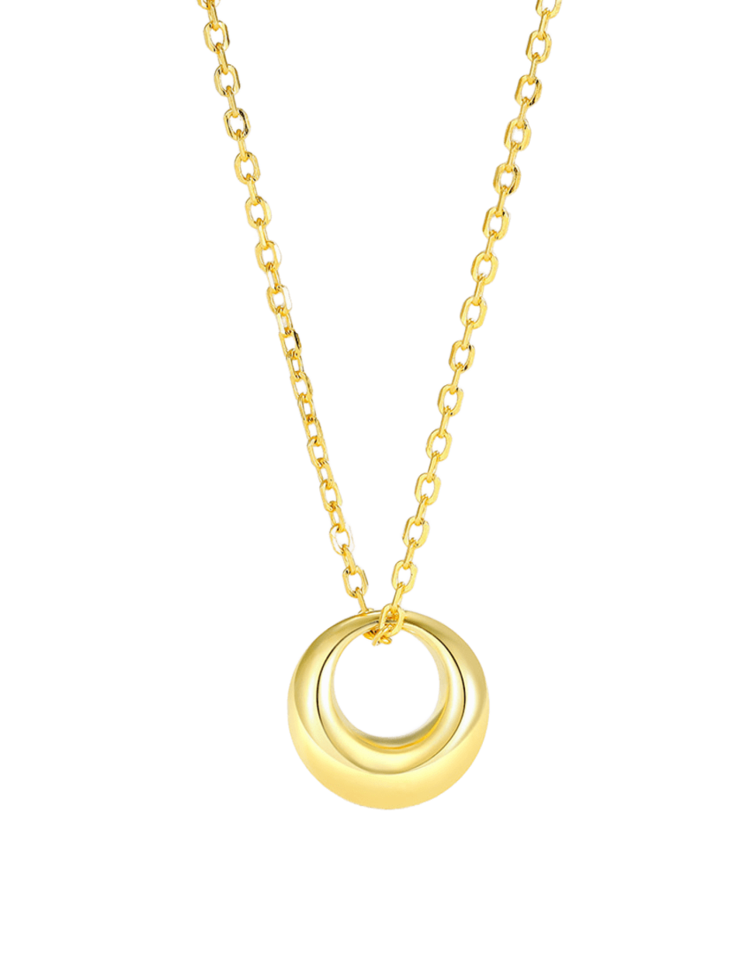 LDR24391 S925純銀簡約圓環項項鏈