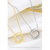 LDR24394 S925純銀不規則圓圈項項鏈