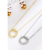 LDR24394 S925純銀不規則圓圈項項鏈