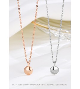 LDR24395 S925純銀簡約豆豆項鏈