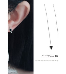 LDR24396 S925純銀水晶寶石耳環