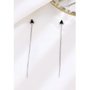 LDR24396 S925純銀水晶寶石耳環