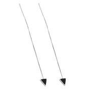 LDR24396 S925純銀水晶寶石耳環