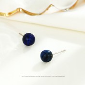 LDR24397-8 S925純銀青金石耳環