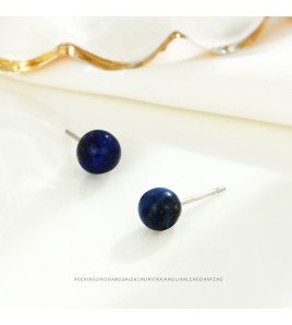 LDR24397-8 S925純銀青金石耳環