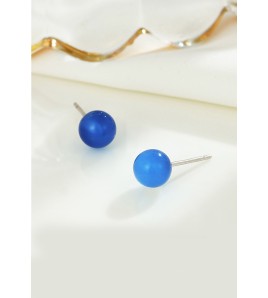 LDR24397-5 S925純銀藍瑪瑙耳環