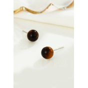 LDR24397-6 S925純銀虎眼石耳環