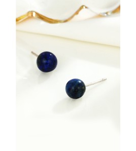 LDR24397-3 S925純銀藍沙石耳環