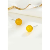 LDR24397-4 S925純銀黃瑪瑙耳環