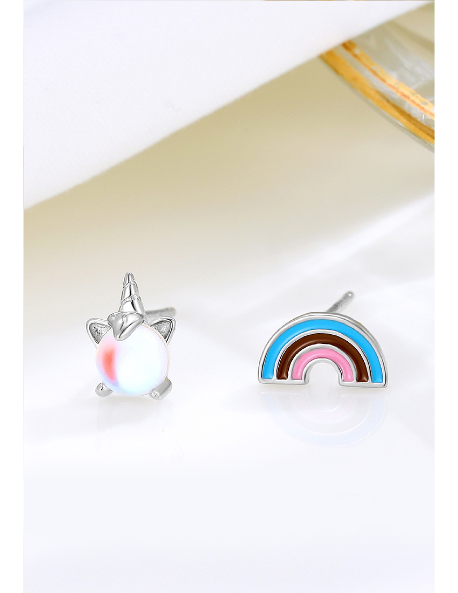 LDR24397-15 S925純銀太陽和月亮耳環