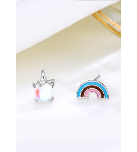 LDR24397-15 S925純銀太陽和月亮耳環