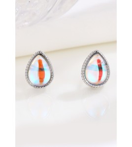 LDR24397-16 S925純銀水滴月光石耳環