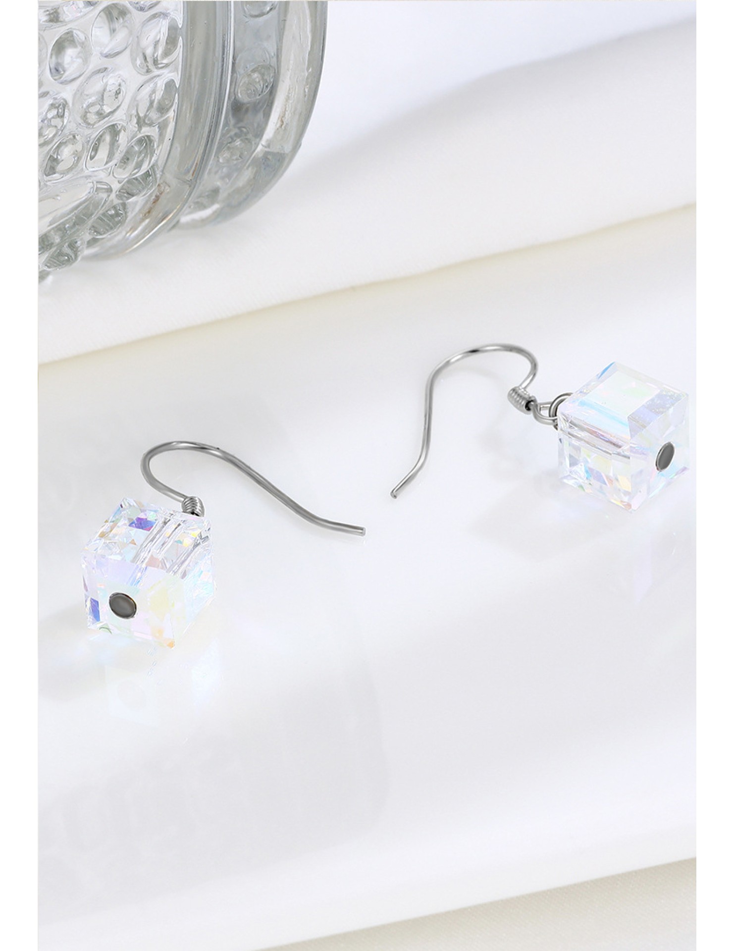 LDR24397-19 S925純銀水晶寶石耳環