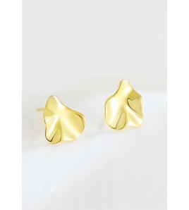 LDR24403 S925純銀不規則凹凸耳環