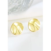 LDR24404 S925純銀不規則凹凸耳環