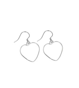 LDR24405 S925純銀簡約心形耳環