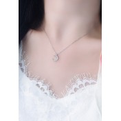 LDR24406 S925純銀月亮項鏈