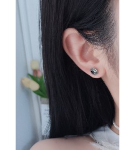 LDR24408 S925純銀雙環圓圈耳環