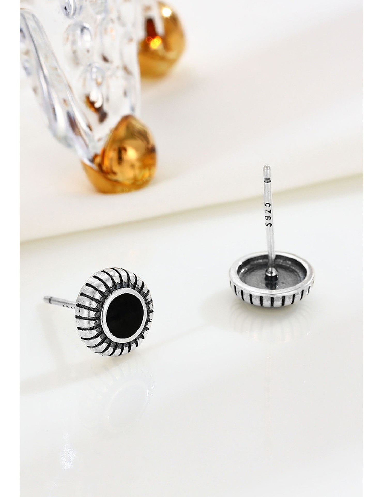 LDR24408 S925純銀雙環圓圈耳環