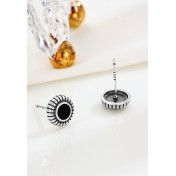 LDR24408 S925純銀雙環圓圈耳環