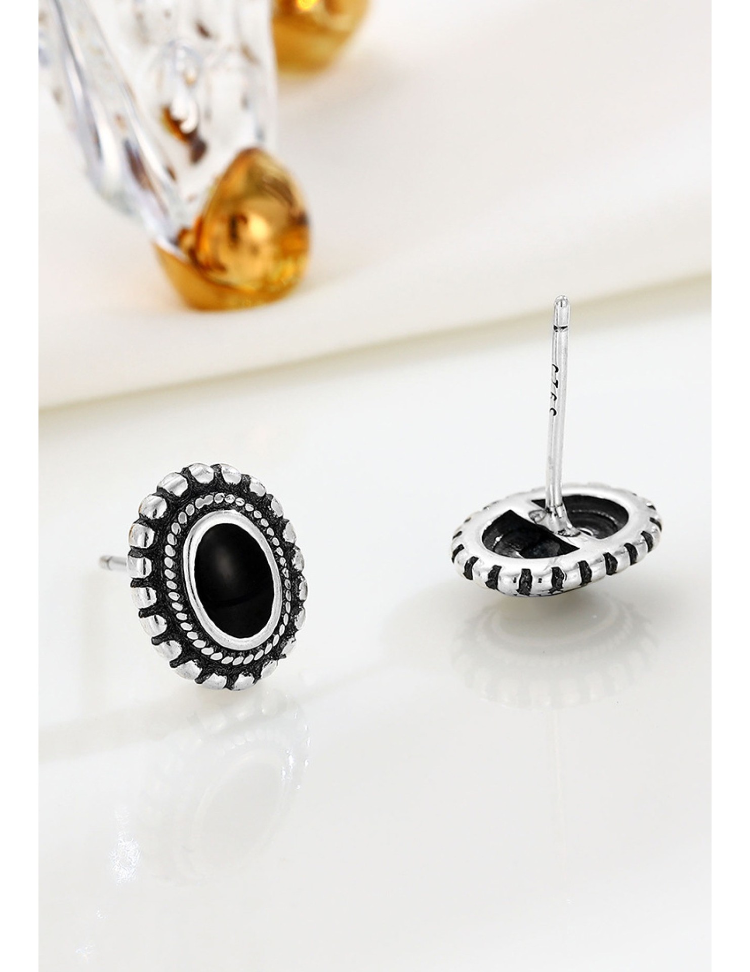 LDR24408 S925純銀雙環圓圈耳環