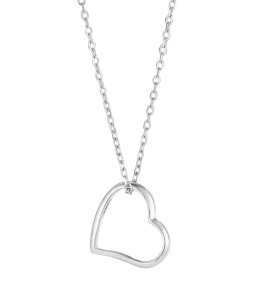 LDR24409 S925純銀立體心形項鏈