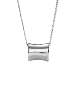 LDR24415-2 S925純銀光面小蠻腰項鏈