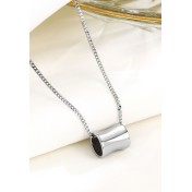 LDR24415-2 S925純銀光面小蠻腰項鏈