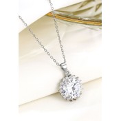 LDR24420 S925純銀太陽花項鏈