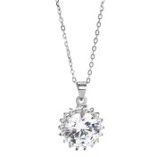 LDR24420 S925純銀太陽花項鏈