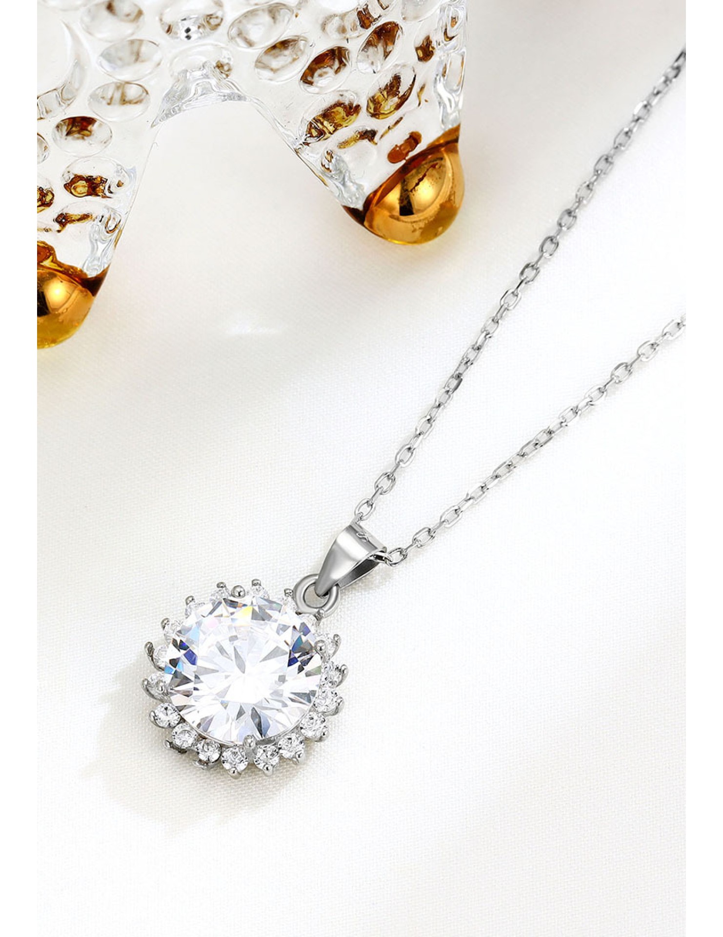 LDR24420 S925純銀太陽花項鏈