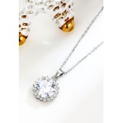 LDR24420 S925純銀太陽花項鏈