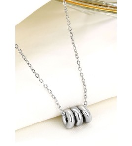 LDR24421 S925純銀三環圓圈項鏈