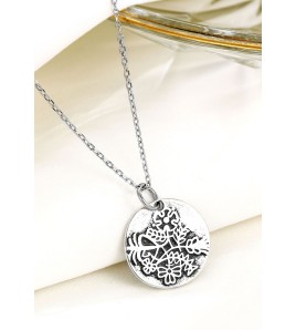 LDR24423 S925純銀復古獅子硬幣項鏈