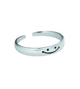 LDR4109 S925純銀笑臉戒指