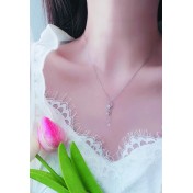 LDR4121 S925純銀星星月亮流蘇項鏈