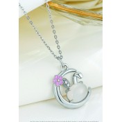 LDR4124 S925純銀月亮兔子項鏈